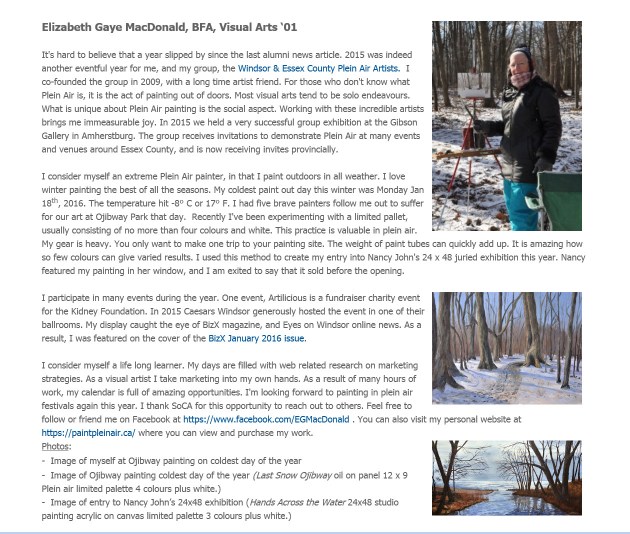 School of Visual Arts 2016 Alumni News.