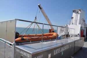 Life jackets ... check Life boat ... check