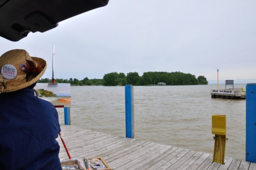 Bundled up to keep warm.  Layers upon layers of clothing.